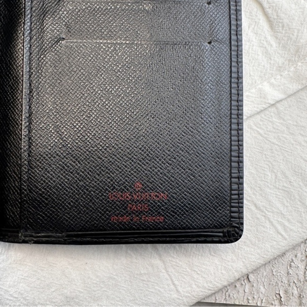 AUTHENTIC Louis Vuitton Monogram Porte Valeurs Checkbook Wallet. Black. - Picture 8 of 16